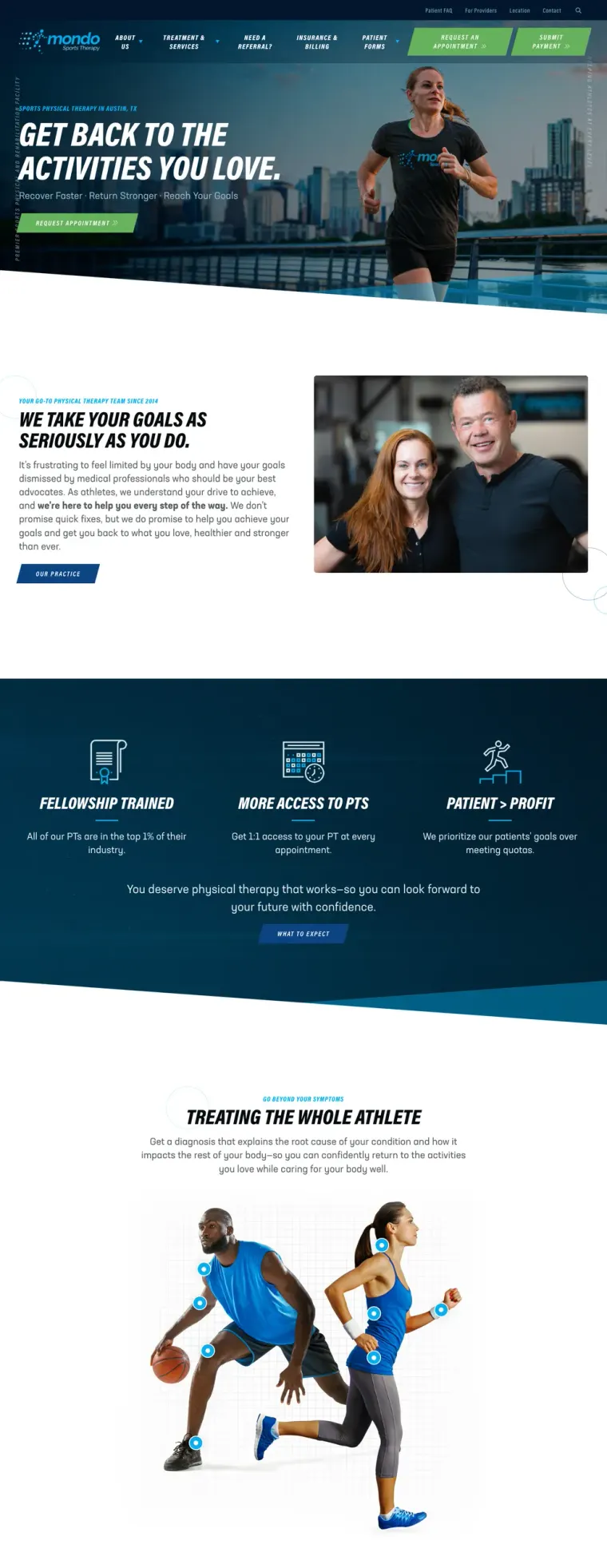 Mondo Sports Therapy, sports therapy website